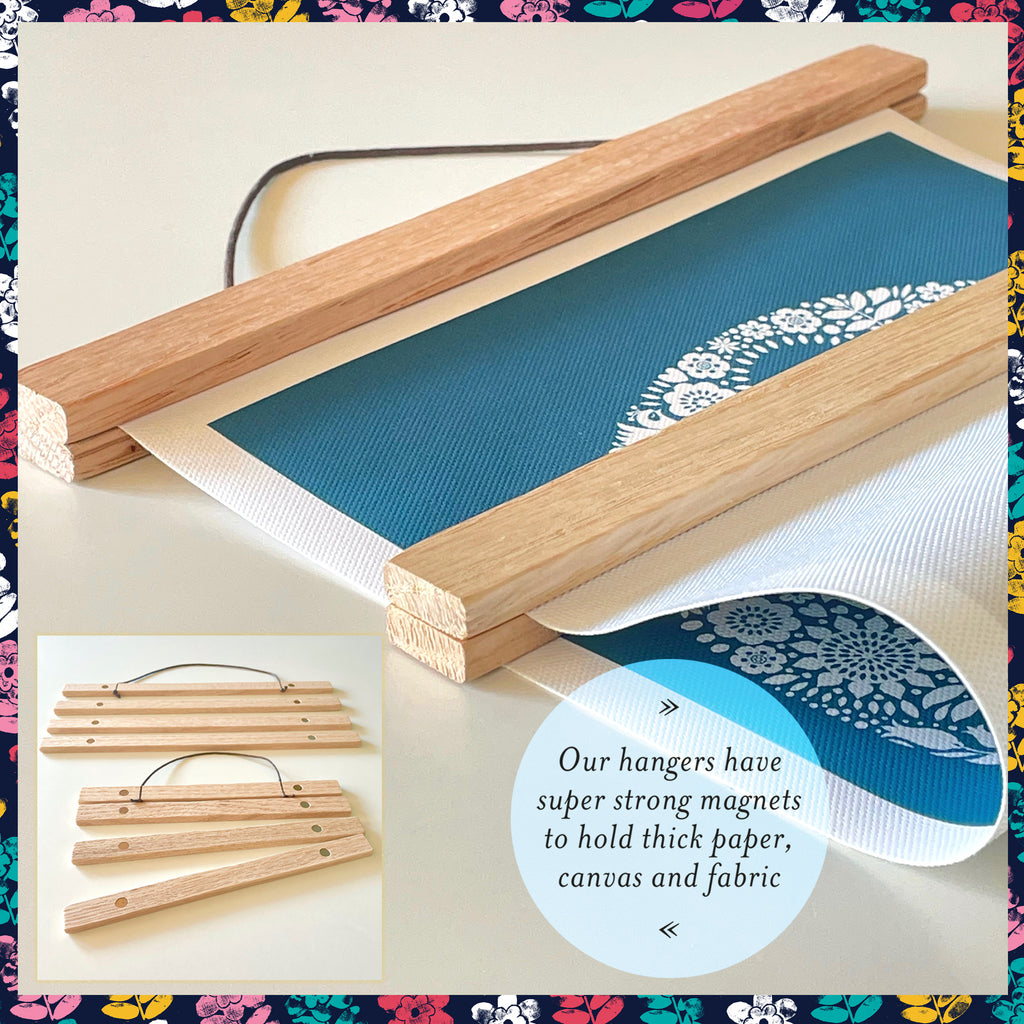 Magnetic Solid Oak Poster Hanger, To Fit A4, A3, A2
