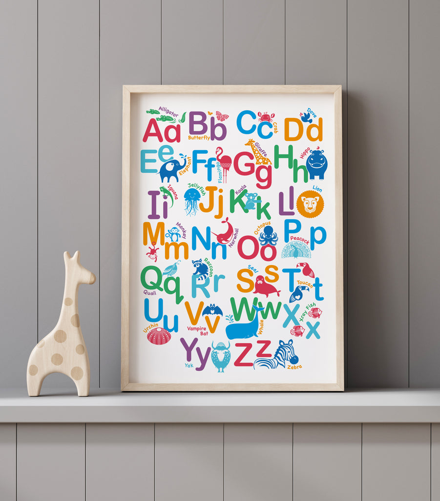 Personalised Animal Alphabet Educational Print