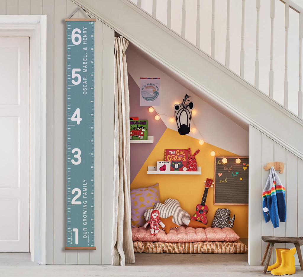 Personalised 6ft Family Number Canvas Height Chart