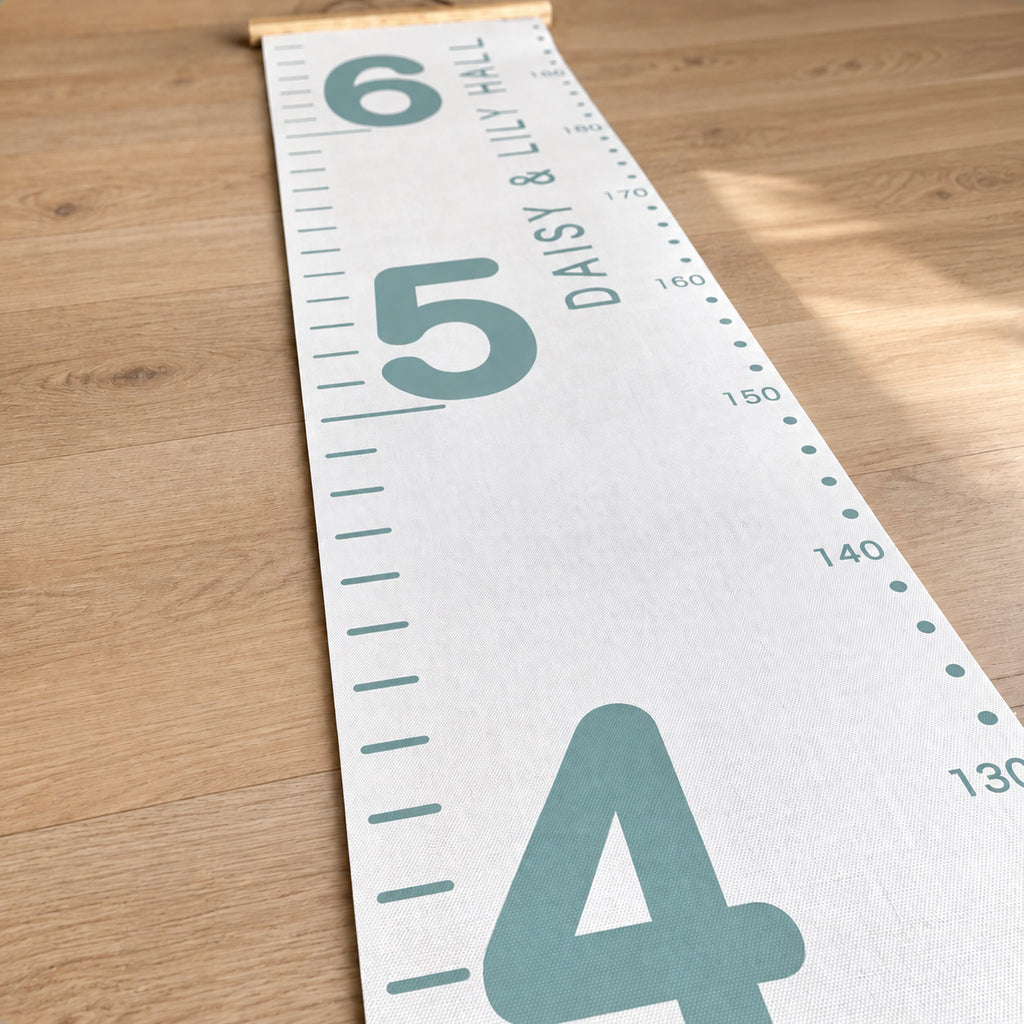 Personalised 6ft Family Number Canvas Height Chart