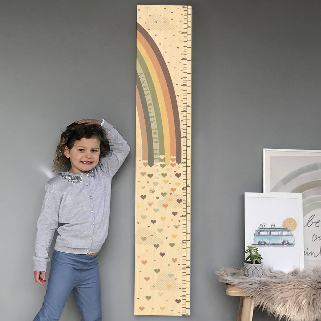 Follow your Dreams Rainbow Wooden Height Chart