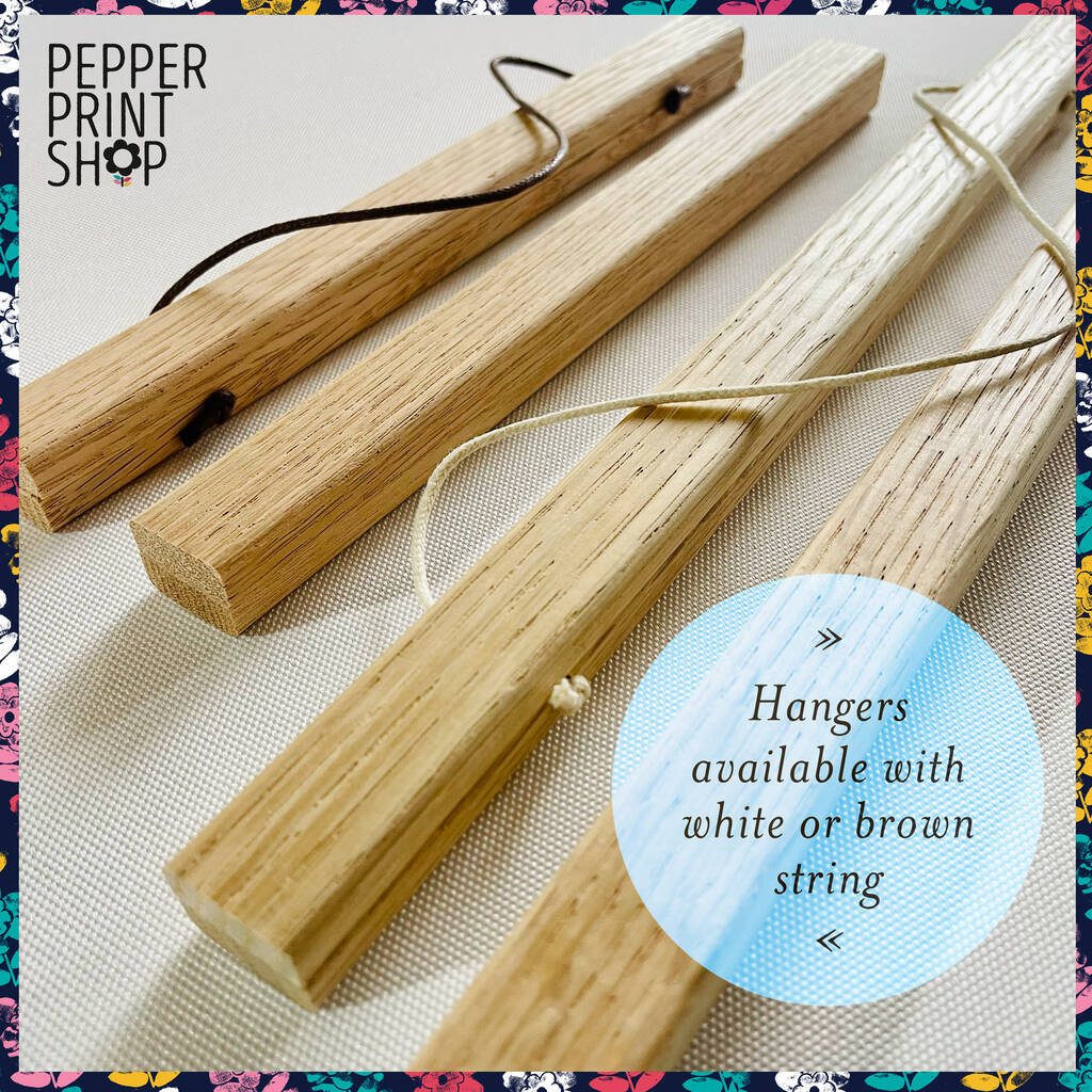Magnetic Solid Oak Poster Hanger, To Fit A4, A3, A2