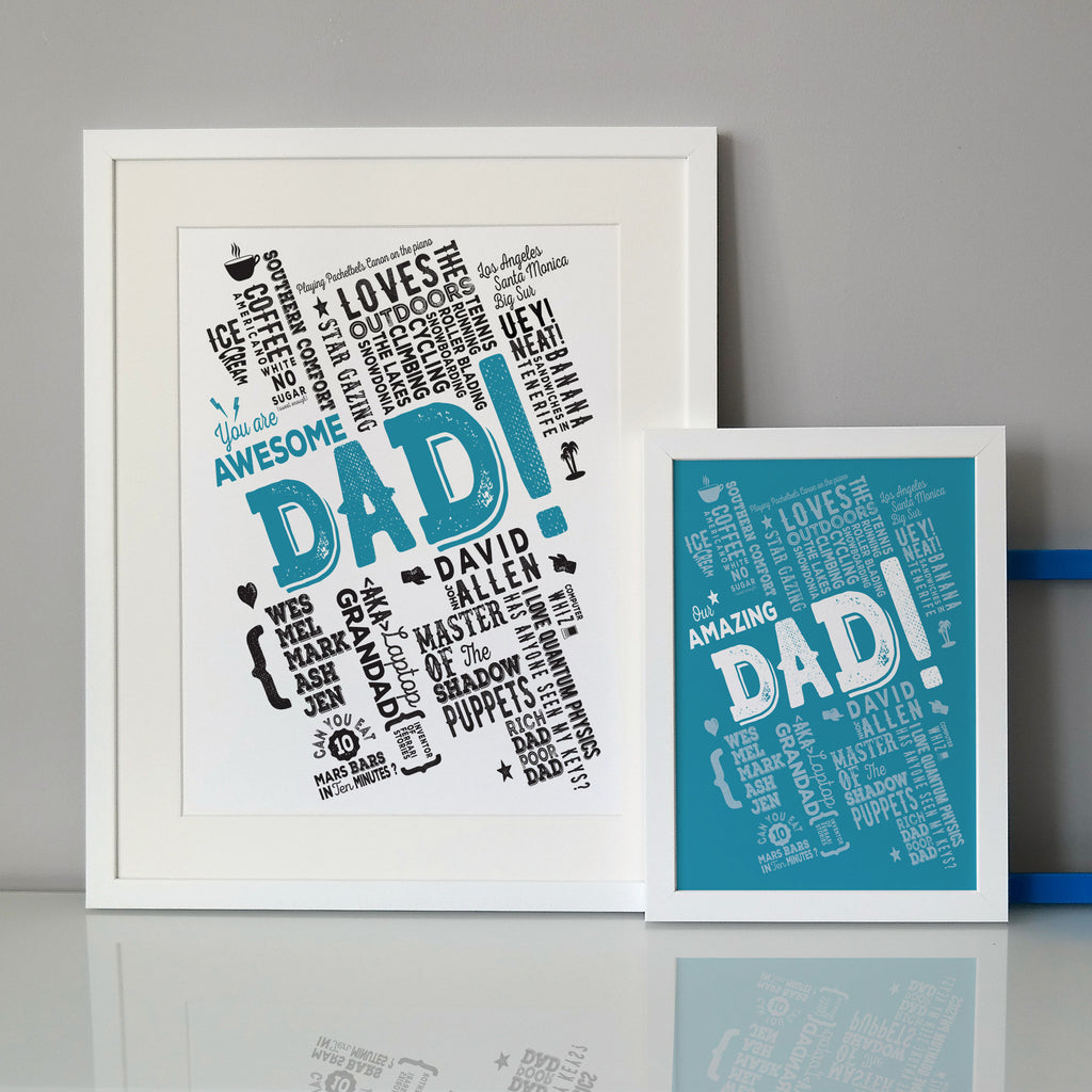 The Best Dad Personalised Print