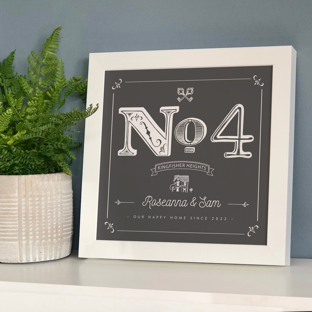 personalised new home house number print