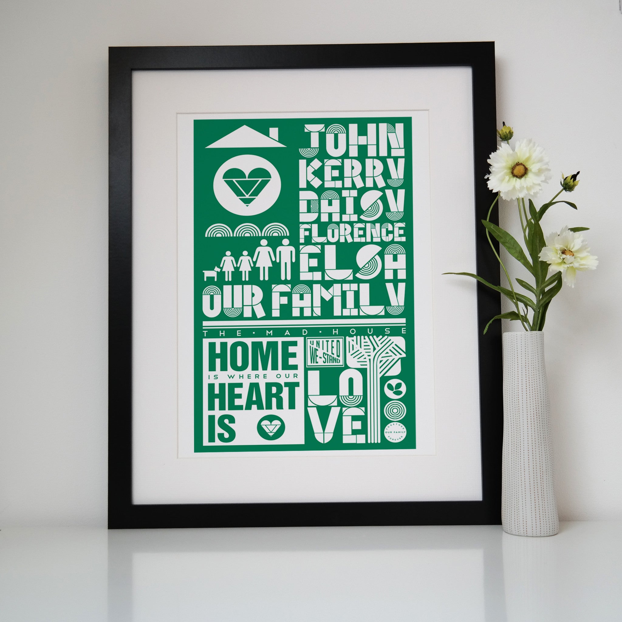 Personalised Family Names Print - Pepper Print Shop