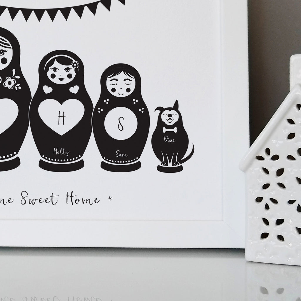 Personalised Russian Doll Family Print