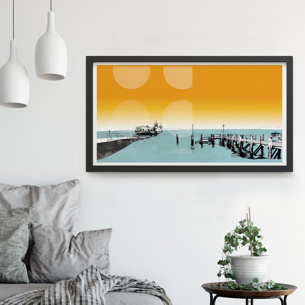 Limited Edition Sandbanks Beach Ferry Print