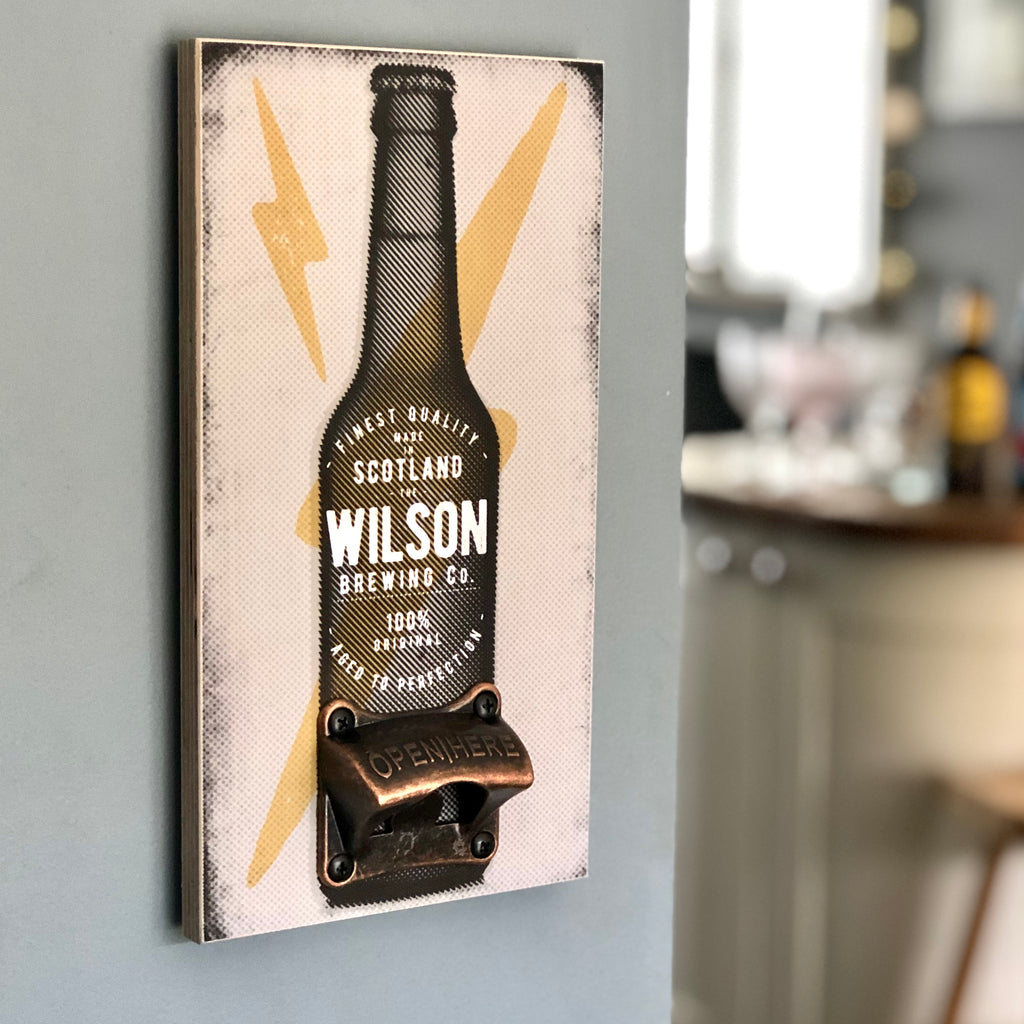 Personalised Bottle Opener Wall Plaque
