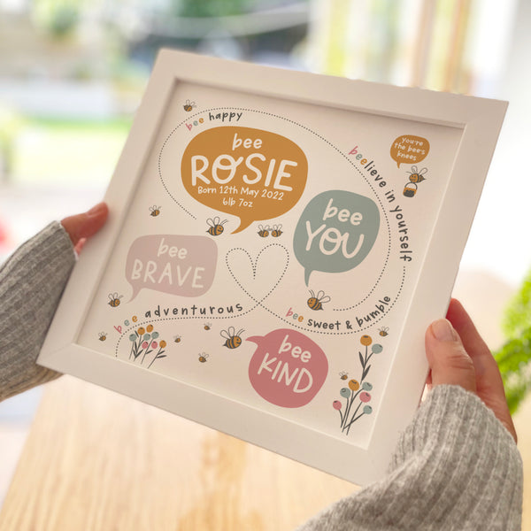 Personalised 'Bee You' Children's Affirmation Print