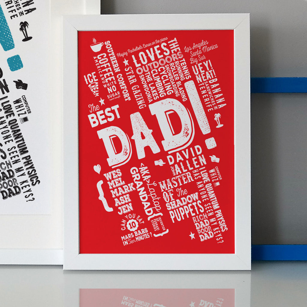 The Best Dad Personalised Print